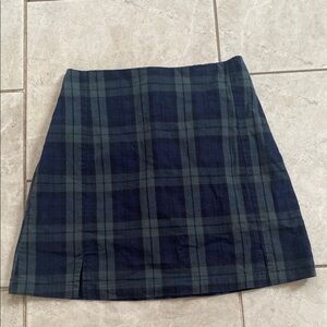 John Galt Brandy Melville Green Plaid High Waist Skirt